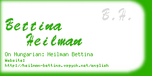 bettina heilman business card